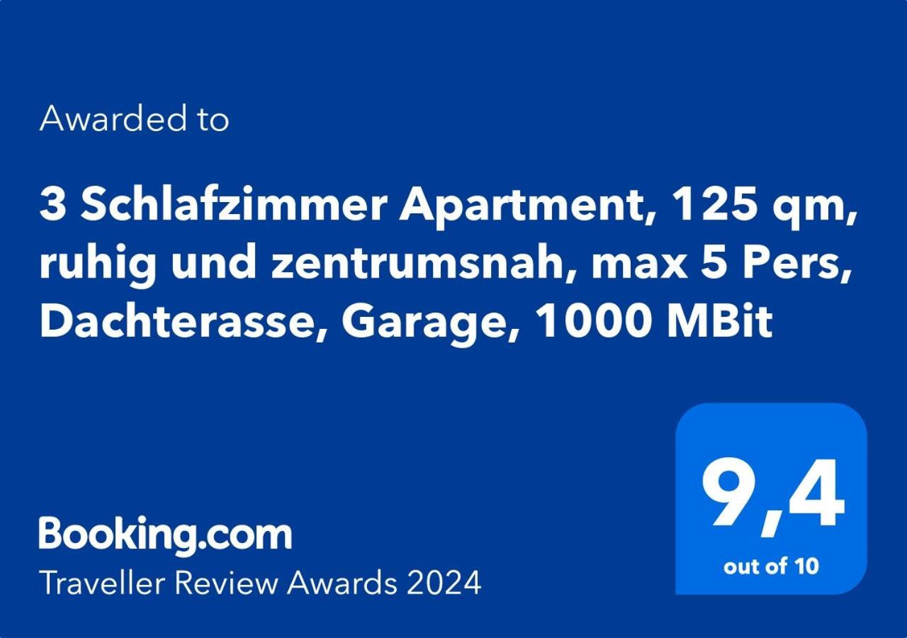 4 Zimmer Apartment, 125 Qm, Ruhig Und Zentrumsnah, Max 5 Pers, Dachterasse, Garage, 1000 Mbit Böblingen Dış mekan fotoğraf